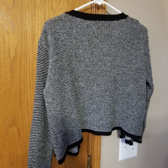 🛍️❤️ Liz Claiborne Lizsport BW Grandmacore Open Front Cardigan 🛍️❤️ Size SP - Picture 3 of 8